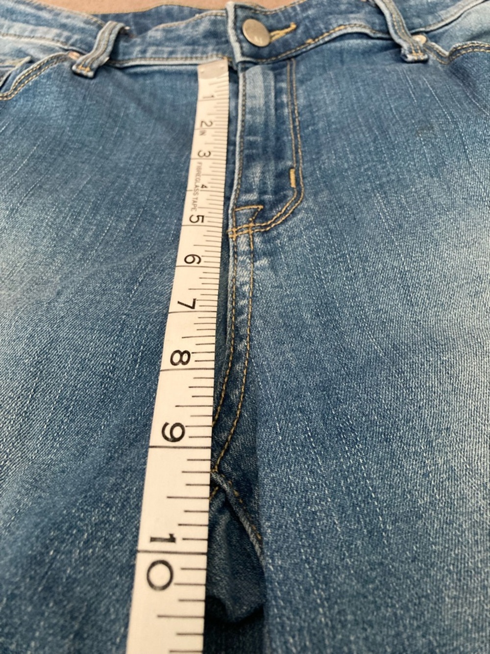 Mossimo Supply Co. Relaxed Light Blue Fade Wide leg crop Jeans size 12 - Picture 5 of 9